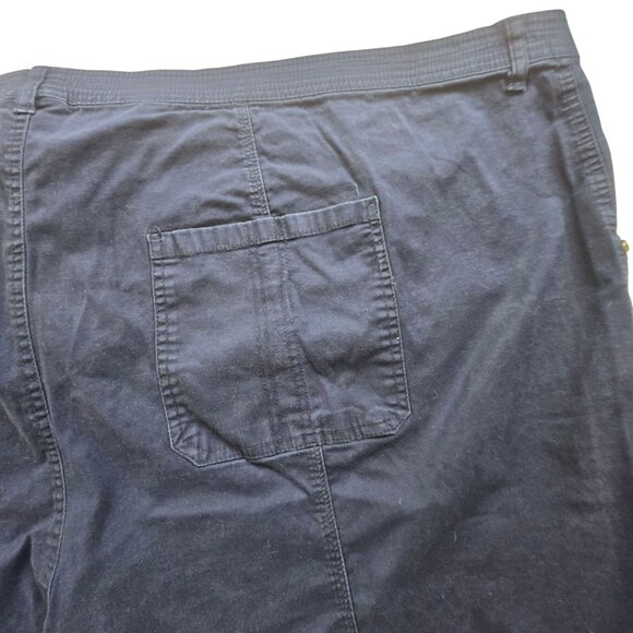 Catherines Plus Size 5X Navy Capri Pants Elastic Waist Drawstring Ankle Pockets - Picture 11 of 16